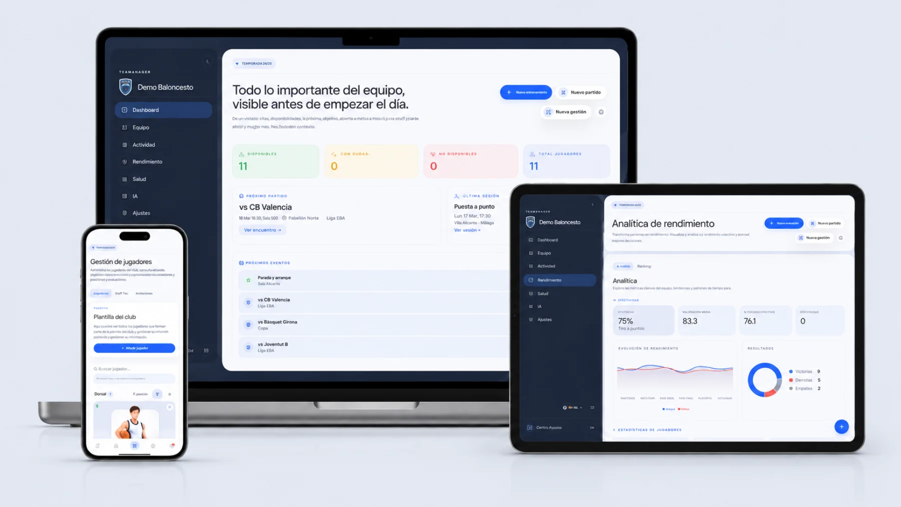 TeaManager dashboard on desktop and mobile